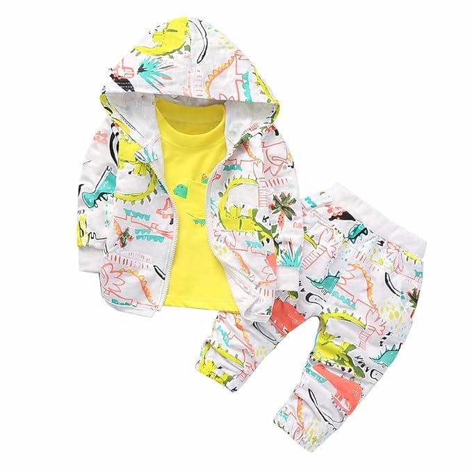 Googo Gaaga Boy's Cotton Printed Hoodie Sweatshirt with Joggers