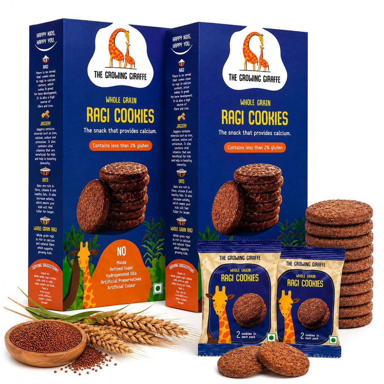 The Growing Giraffe Natural & Healthy Ragi Cookies