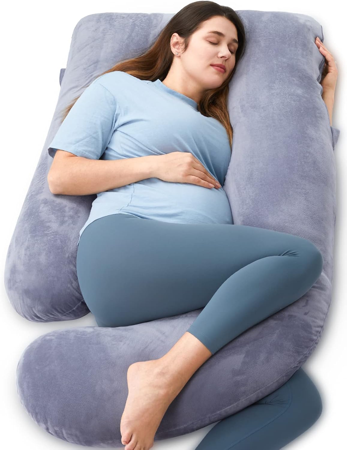 Momcozy Pregnancy Pillow for Sleeping - U Shaped